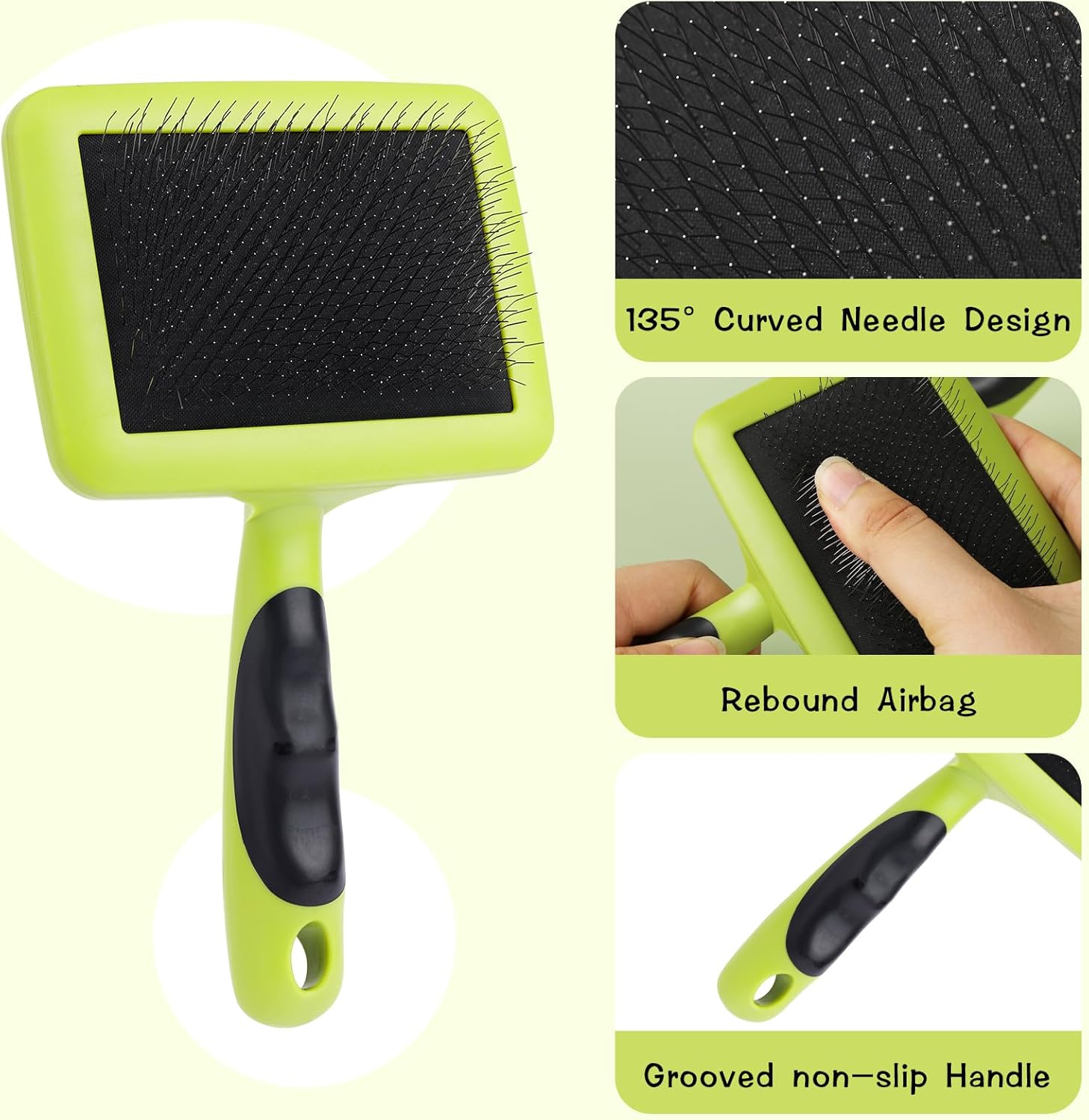 2 Pcs Large Plastic Wool Carders, Needle Felted Carding Brushes Tools with Finger Cots, Needle Felting Brushes for Wool Felting, Spinning Crafts, Pet Grooming