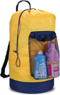 Dalykate Backpack Laundry Bag, Laundry Backpack with Shoulder Straps and Mesh Pocket Durable Nylon Clothes Hamper Bag with Drawstring Closure for College, Travel, Laundromat, Apartment