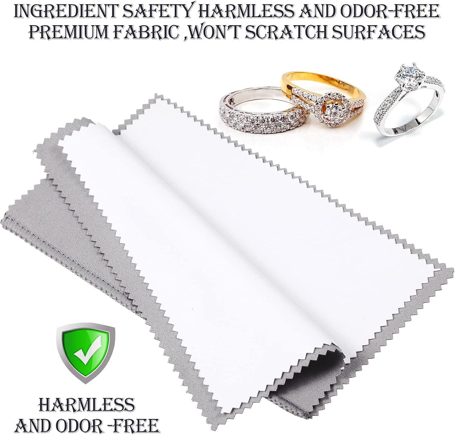 8 Pieces Large Jewelry Polishing Cloth Set Cleaning Cloths Silver Polishing Cleaning for Gold Silver Platinum Jewelry Coins Watches Silverware, 11 x 14 Inch and 6 x 8 Inch (Grey)