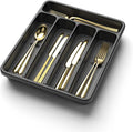 WEBACOO. Silverware Organizer for Kitchen Drawer - Non-Slip Utensil Drawer Organizer - Dishwasher Safe Cutlery Organizer Holds Spoons, Forks with 5 - Compartment