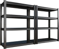 Raybee 40" W Garage Shelving Heavy Duty Storage Shelves 56.9" H Metal Shelving Heavy Duty Load 1600LBS Adjustable Metal Shelves for Storage for Pantry Kitchen 40" W x 19.1" D x 56.9" H 2 Pack