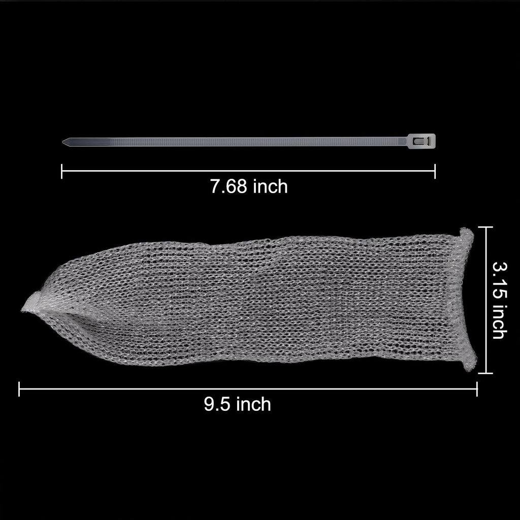 Sumind 30 Pack Nylon Lint Trap Washing Machine Lint Fabric Mesh Snare Washer Lint Catcher with 30 Pack Cable Ties