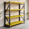 Storage Shelves Heavy Duty, Metal Garage Shelving Units, 4 Tier Storage Rack Shelf, Steel Industrial Shelving, Adjustable Standing Shelf for Basement/Warehouse (Yellow and Black, W59.06*D23.6*H78.74)