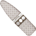 Extra Thick Ironing Board Cover and Pad, Resist Scorching and Staining, 15x54 Reflective Silicone Ironing Board Cover, Elastic Edges, 4 Fasteners, Protective Scorch Mesh Cloth
