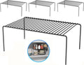 Large(15.7 x 9.4 inch)Black Cabinet Storage Shelf Rack Set of 4, Rustproof Metal Wire Kitchen Counter Organizers and Storage, Spice Organization for Cabinet, Plate, Dish, Pantry, Bathroom, Fridge