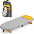 KINGBOARD Tabletop Ironing Board, Small Ironing Board with Iron Holder, Foldable Mini Iron Board, Easy Storage for Travel & Dorm, 12x32 Grey