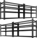 Storage Shelves Heavy Duty 4 PCS, 36"L x 16"W x 60"H Garage Wire Shelving Unit Loads 1920LBS, 4-tier Adjustable Metal Industrial Utility Shelf Rack for Kitchen, Laundry, Pantry, Warehouse, Basement