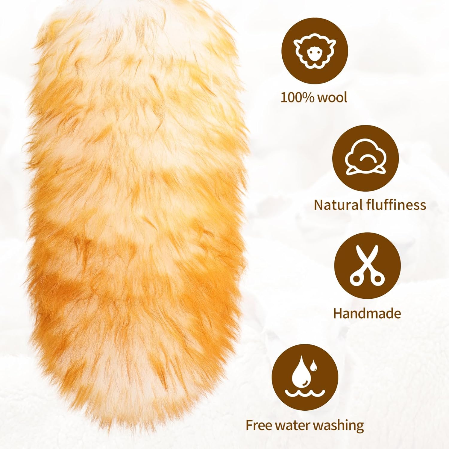 Lambswool Extendable Duster,67.7Inch Telescoping Feather Dusters with Stainless Steel Extension Pole for Cleaning High Ceiling Fan, High Ceilings,Furniture