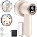 Fabric Shaver Fuzz Remover Rechargeable, HOMEASY Electric Lint Remover Shaver with 3 Blades & LED Digital Display, Sweater Couch Fabric Pill Shaver for Sweater, Couch, Furniture