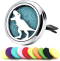 30mm Car Essential Oil Diffuser Vent Clips Air Freshener Vent Clip Aromatherapy Car Accessories 10 Felt Pads for Gift Women (Dinosaur)
