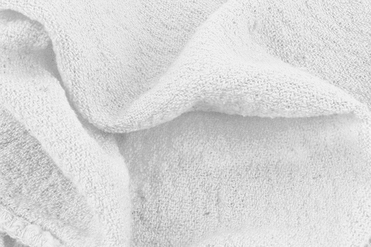 Avalon Towels Cotton Shop Rags – (Pack of 150) Size 12x14 Inches Cleaning Rags – Absorbent Shop Towels and Multipurpose Cleaning Towels for Automobiles, Industries, Garage and Homes (White)