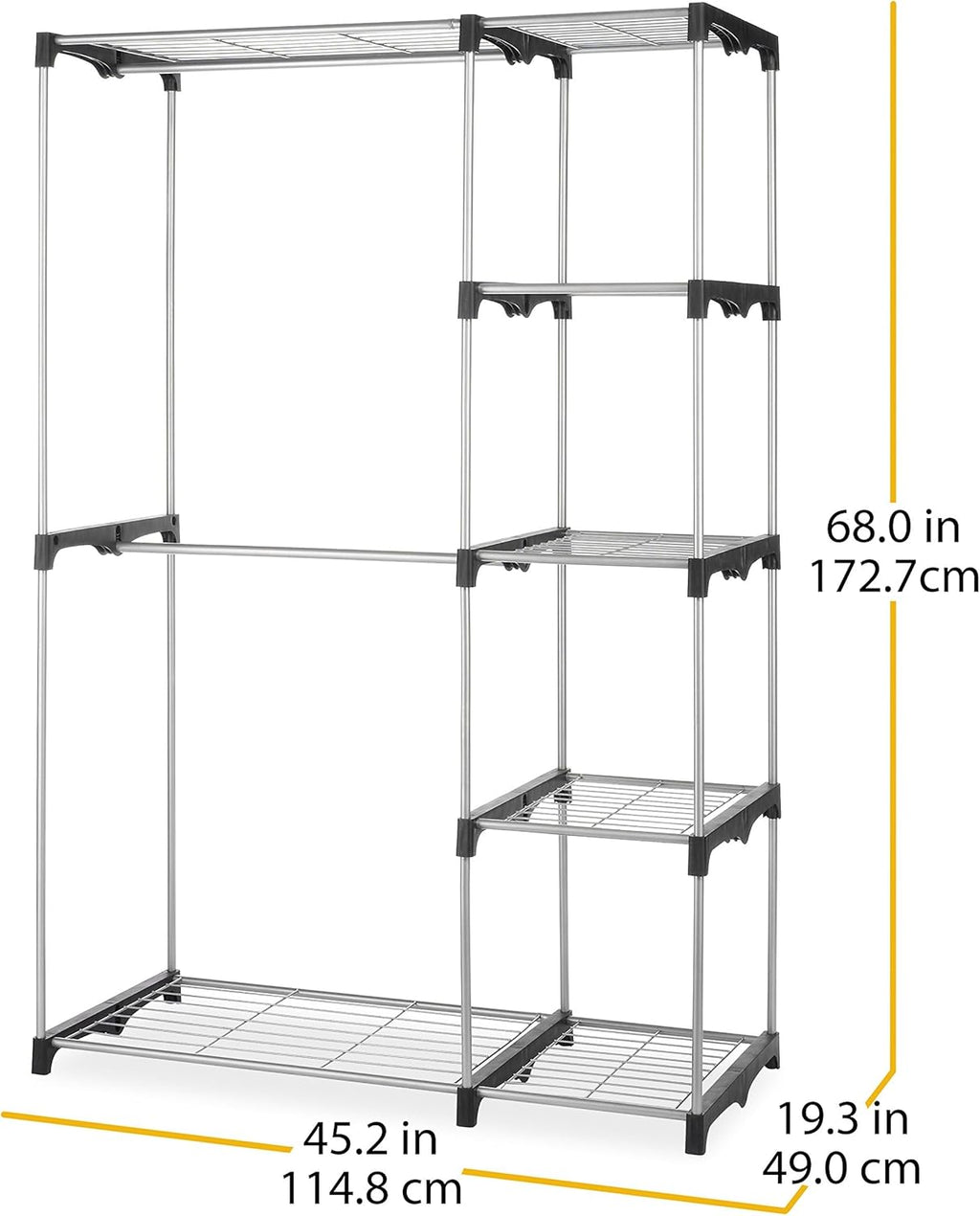 Whitmor Modern Industrial Wardrobe