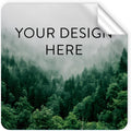 100 Custom Vinyl Stickers - Upload Your own Image, Text, Design, Logo - Personalized Logo Labels for Handmade, Packaging, Bottle, Jars, Candle, Brand Stickers (Foggy Valley, 3x3 Square)
