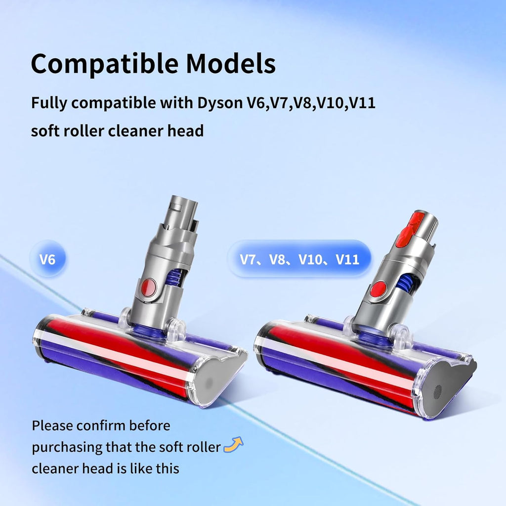 9 Pcs Soft Plush Strips Vacuum Replacement Kit Compatible with Dyson V6,V7,V8,V10,V11 Soft Roller Cleaner Head,Vacuum Attachment Replacement Parts for Home Cleaning