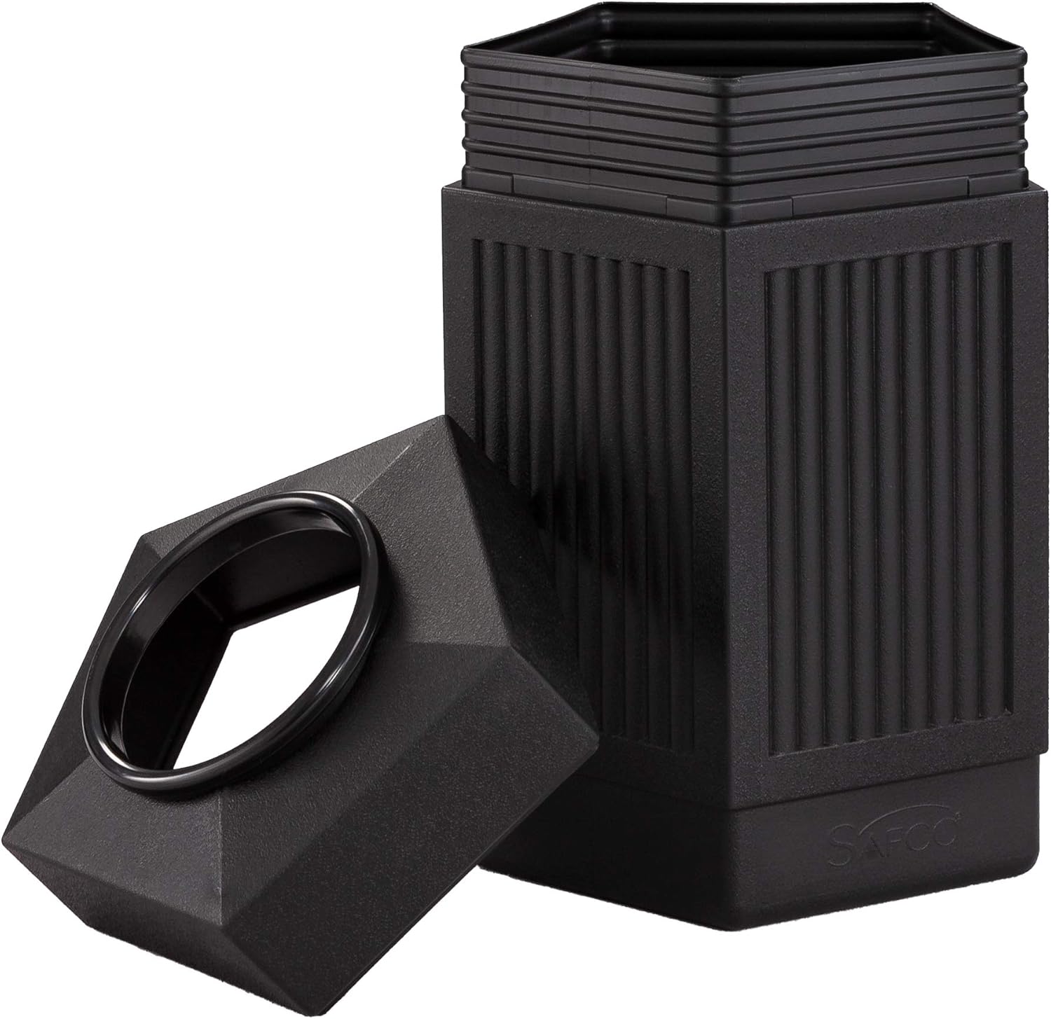 Safco Canmeleon Trash Can, 30 Gallons, Indoor and Outdoor Use, Durable & Weather-Resistant Commercial Garbage Can, Black