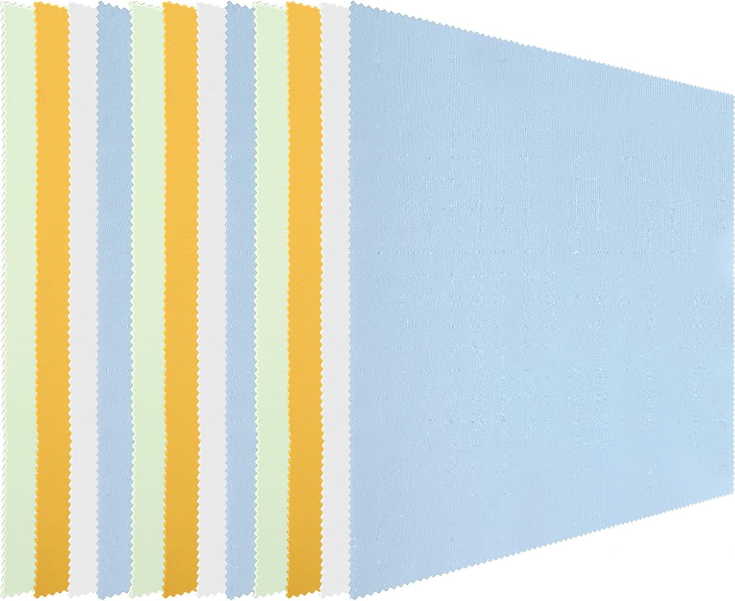 Frienda 12 Pack Large Microfiber Glass Cleaning Cloths 12 x 12 Inch Oversized Sunglasses Cleaning Cloths for Electronics Glasses Screens and Lenses (Green, Yellow, Blue, Light Gray)