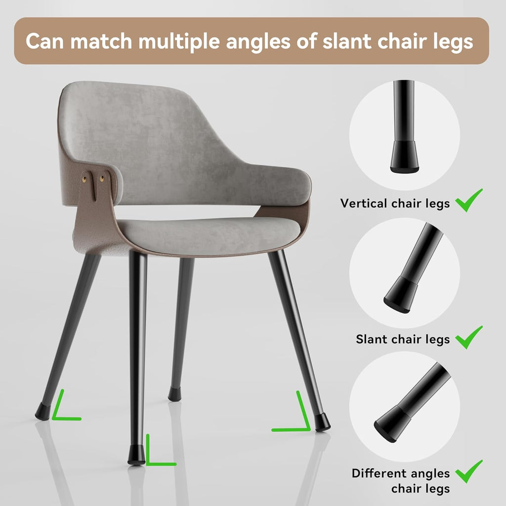 24PCS Upgraded Silicone Chair Leg Floor Protectors for Hardwood Floors, Furniture Sliders for Chair Legs, 360°Felt Pad Bottom Wrapped Thickening Furniture Pads Cap Covers to Scratch and Reduce Noise
