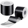 Zonon 2 Rolls Aluminum Foil Tape Heat Shield Tape Barrier Adhesive Reflective Fiberglass Thermal Insulation Reflective Material High Temp Protection(Black,2 Inch X 65.6 ft)