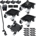 Furniture Movers with 4 Wheels,Heavy Duty Furniture Lift Mover Tool Set with 2000 lbs Load Capacity, Easy Sliders Dolly with Removable Side Guards&Brake, for Moving Appliance,Sofa etc