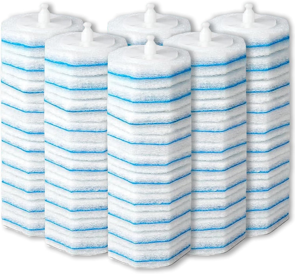Disposable Toilet Wand Refill Compatible with Clorox Toilet Brush, 60 Count Disposable Heads for Deep Cleaning