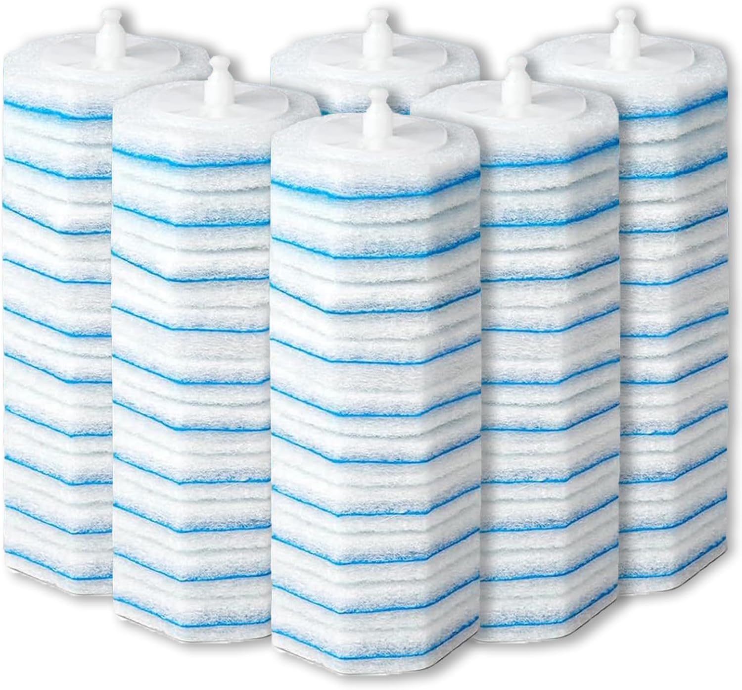 Disposable Toilet Wand Refill Compatible with Clorox Toilet Brush, 60 Count Disposable Heads for Deep Cleaning