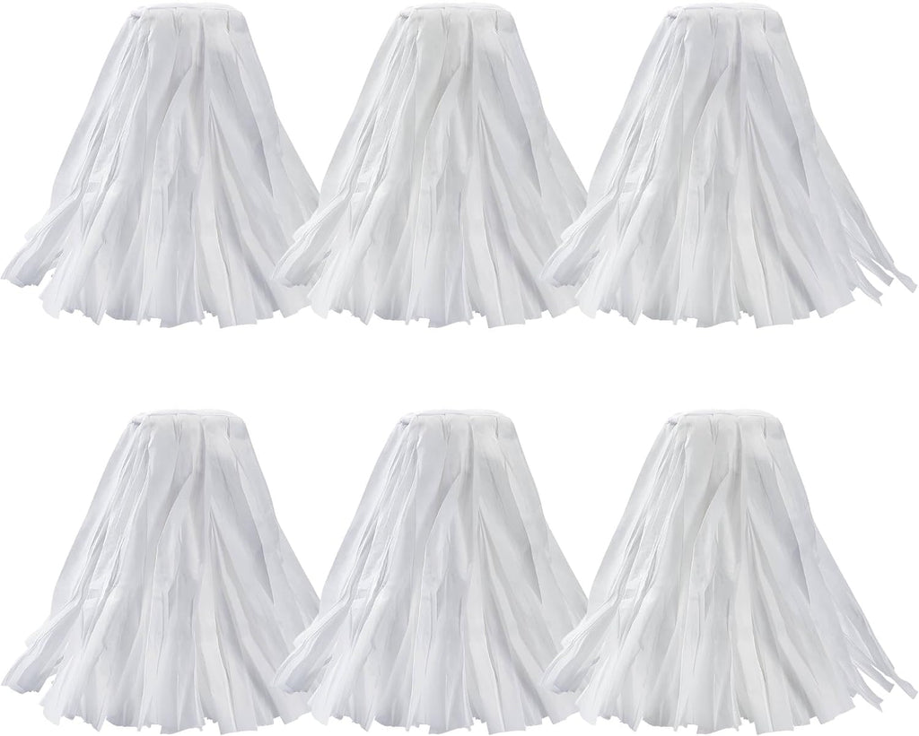 Matthew Cleaning Looped-Open Disposable Industrial Wet Mop Head 1.25'' Universal Headband Non-Woven Commercial Replacement for Indoor & Outdoor Use, Floor Cleaning String Mop Refill 6 Pack
