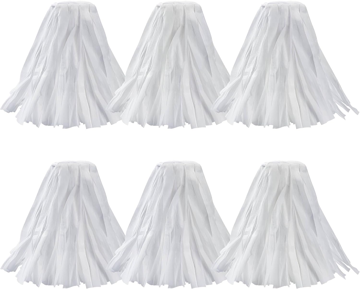 Matthew Cleaning Looped-Open Disposable Industrial Wet Mop Head 1.25'' Universal Headband Non-Woven Commercial Replacement for Indoor & Outdoor Use, Floor Cleaning String Mop Refill 6 Pack