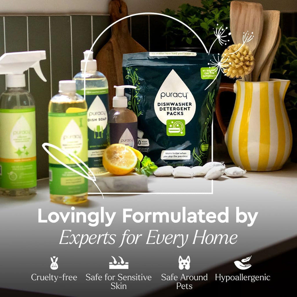 Puracy Stain Remover - Cleaning Spray, Clothes Stain Removal, Laundry Stain Spray for Clothes, Travel Spot and Oil Remover - Natural Spot Cleaner, 48 Oz