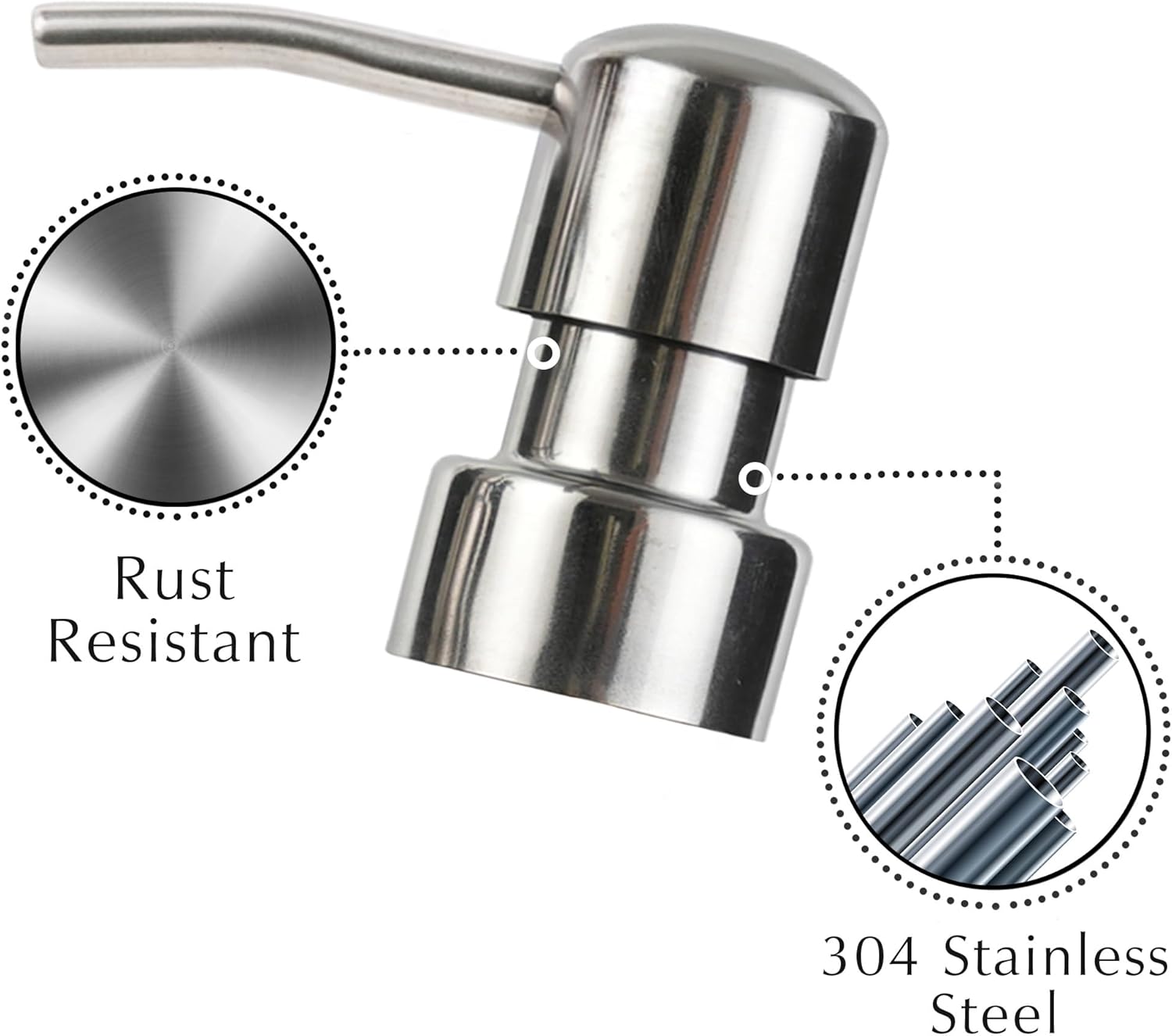 Emerson Essentials Glass Soap Bottle Dispensers, 2 Pack, Stainless-Steel Pumps Rust-Free, Hand Set for Bathroom Kitchen Sink, Liquid Lotion Shampoo Jars with 4 Waterproof Labels, 16 Oz Chrome