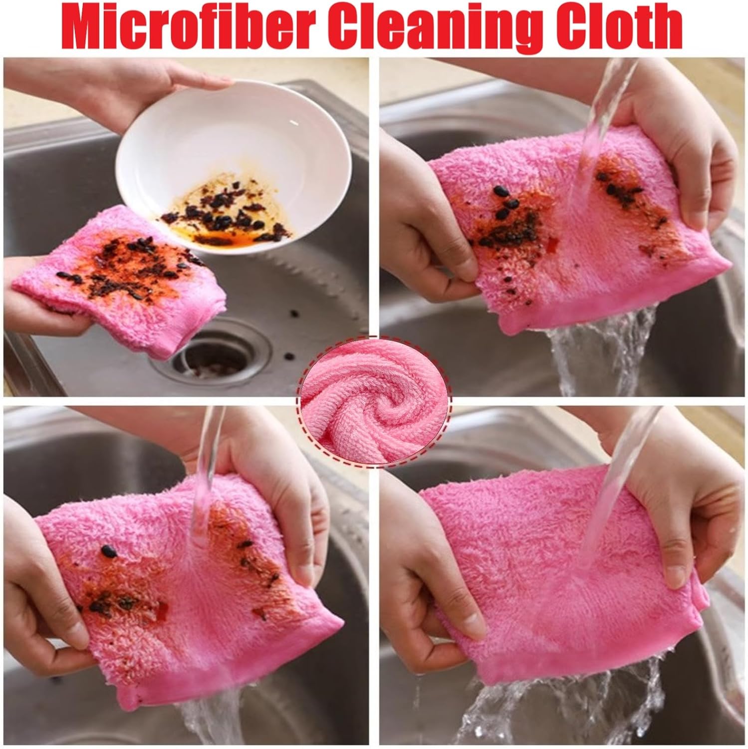 Bamboo Microfiber Cleaning Cloth-8Pcs Kitchen Wash Cloths,Wood Fiber Window Glass Rags,Micro Fiber Cloth for Cleaning Suitable for Dishes,Car Towel Rag Made From Baby Washcloths Material (yellow)