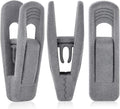 Grey Velvet Hangers Clips (80-Pack), Non-Slip Strong Velvet Hangers Clips for Velvet Skirt Hangers, Velvet Pants Hanger Velvet Clips Fit for Thin Velvet Clothes Suit Hangers