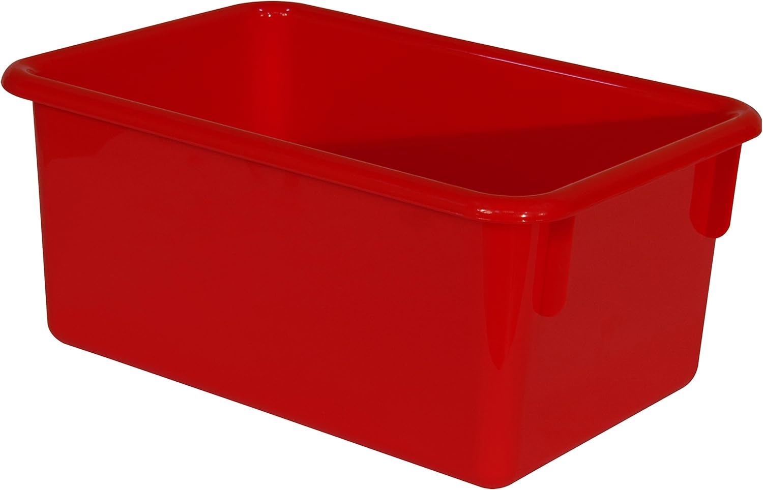 Wood Designs Cubby Storage Bin, Heavy Duty Plastic Containers for Kids Red Cubby Tray Set of 20