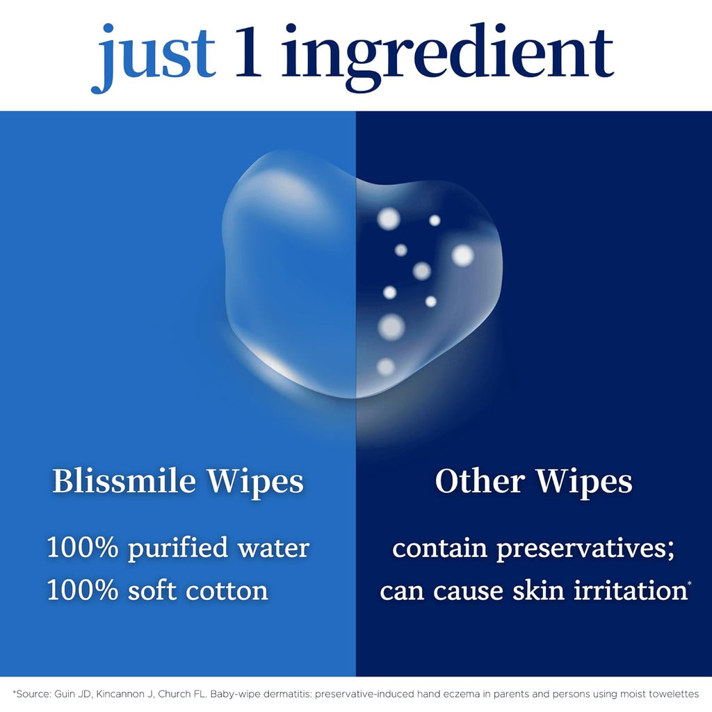 Mini Travel Wipes - 100% Water - Individually Wrapped - For Hand, Face & Body - Unscented Wet Wipes for Adults & Kids, Baby with Sensitive Skin - Feminine Wipes for Women, On the Go Essentials, 22 ct