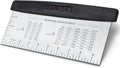 HULISEN Large Bench Scraper for Baking, 10 inch Dough Pastry Scraper with Measuring Scale, Stainless Steel Cake Scraper, Pizza Cutter, Food Chopper, Bread Separator Knife