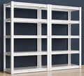Raybee Garage Shelving Heavy Duty 2000LBS Storage Shelves Heavy Duty Shelving 5 Tier White Metal Shelves Pantry Shelf for Kitchen Closet Basement Warehouse 2 Pack