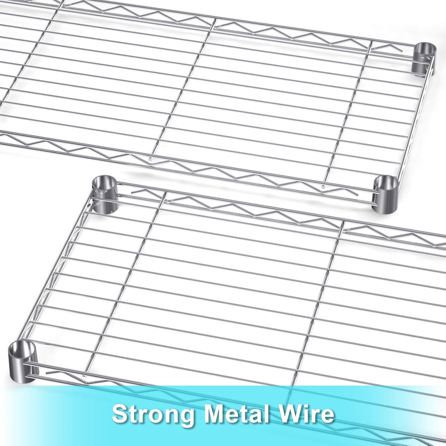 Auslar 5-Shelf Storage Shelves Heavy Duty 5 Tiers Standing Large Shelving Units Adjustable Metal Organizer Wire Rack, 14" x 36" x 72", Chrome