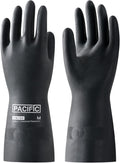 PACIFIC PPE Chemical Resistant Gloves, Heavy Duty Industrial Rubber Gloves, Resist Acid, Alkali and Oil, 12.6", Medium