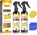 Beeswax Spray Cleaner with Sponge & Towel for Wood Furniture, Natural Beeswax Care For Wood Floors, Furniture, Tables, Cabinets (Lemon*2)