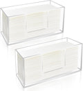 2Pack Acrylic Paper Towel Dispenser, Napkin Holder for Bathroom, Kitchen & Countertop – Paper Towel Holder Z-Fold/C-Fold/Multi-Fold Holder, Shatter-Resistant & Space-Saving (2)