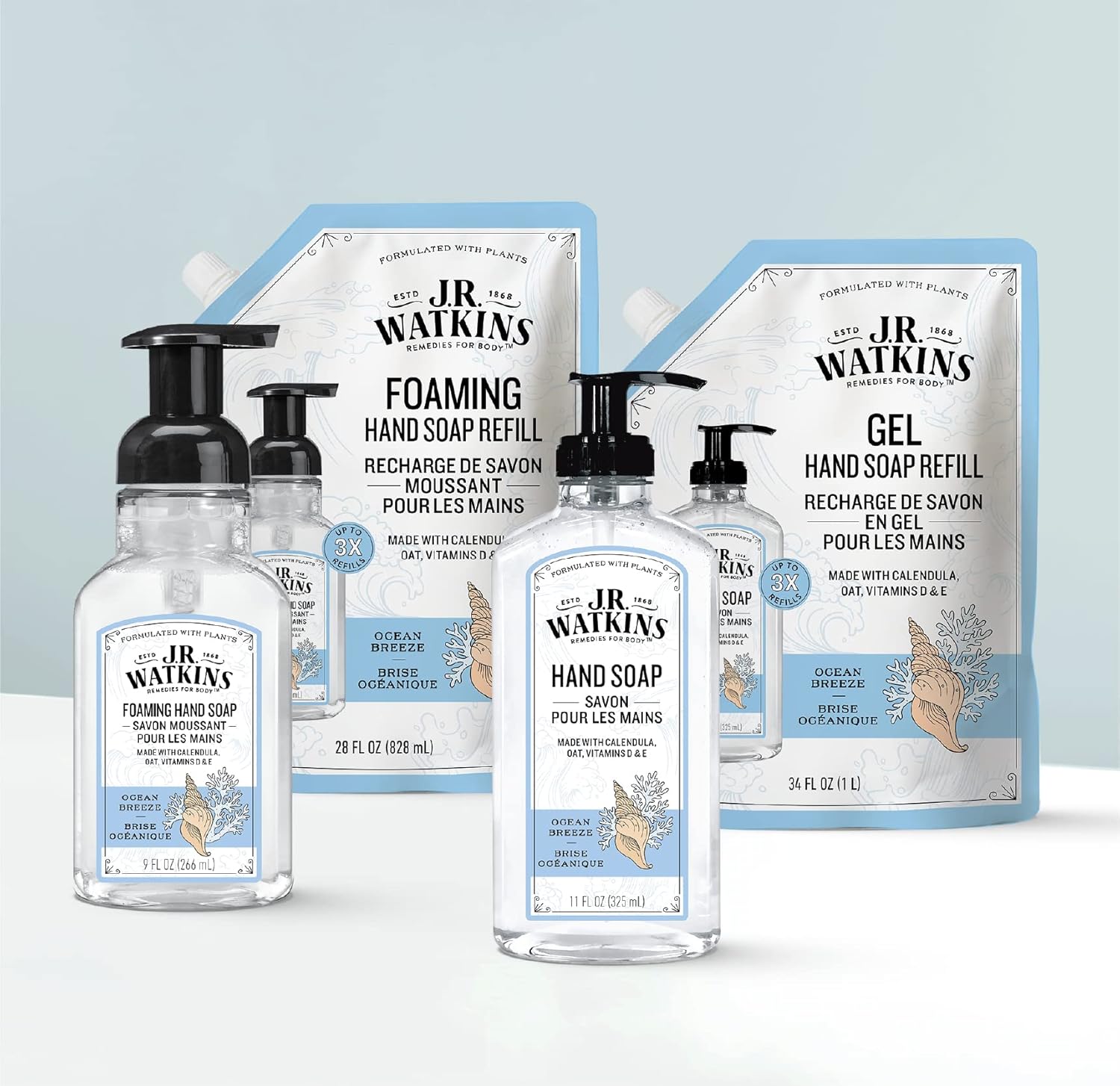 Hand Soap Gel Ocean Breeze 34floz Refill