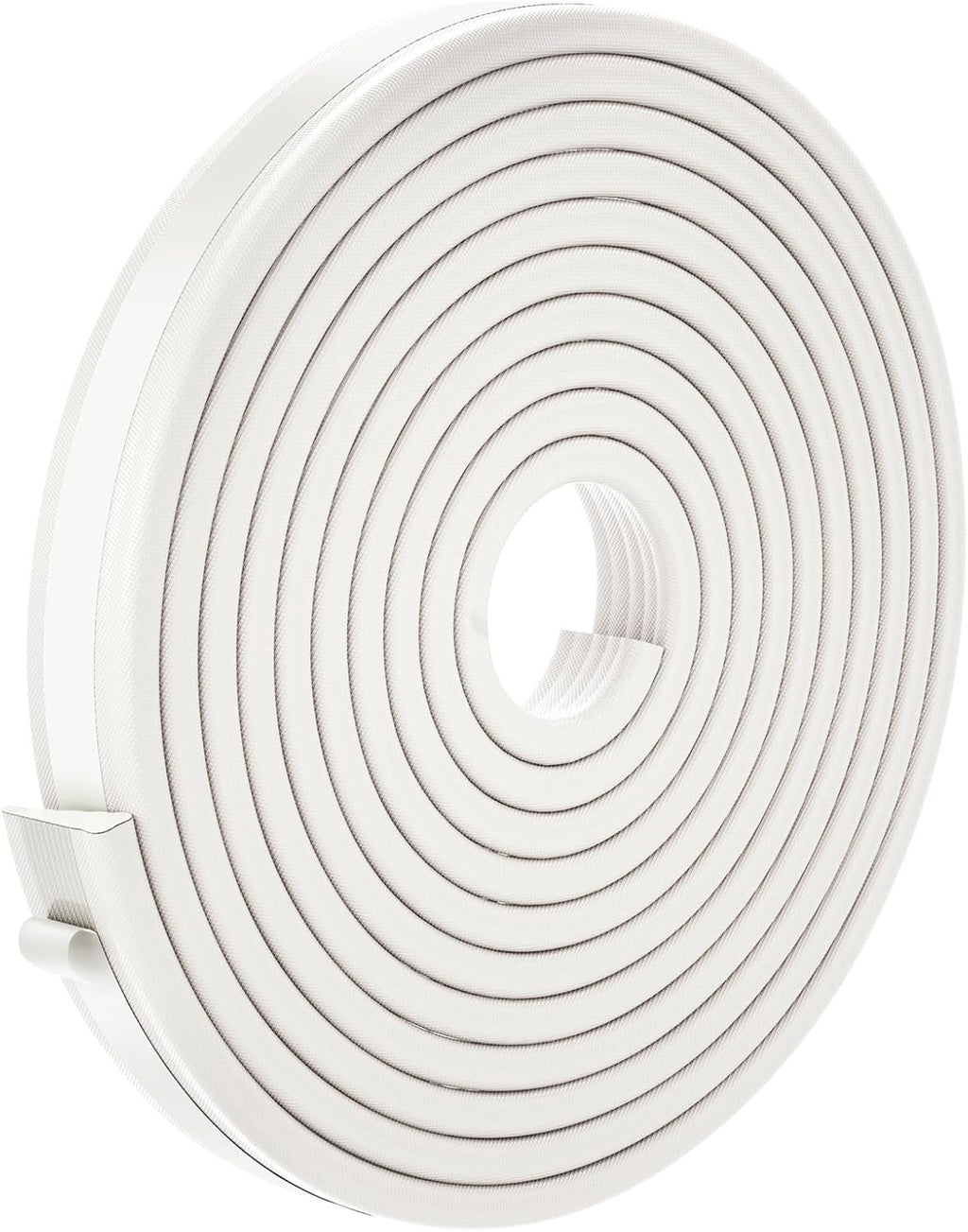 QDiShi 118" Wedge-Shape Weather Stripping Door Seal Weatherproof Foam Seals Self Adhesive Insulation Anti-Collision Strip Soundproofing Frame Insulation Tape Fits 0.13-0.31" Gaps(White)