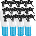 Eccliy 12 Pcs 16 Oz Plastic Spray Bottle, Adjustable Empty Reusable Sprayer for Cleaning, Planting, Water, Bathroom and Kitchen, BBQ, Commercial and Residential (Black Clear,Measurement)