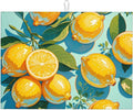 lemon Dish Drying Mat Highly Absorbent Double-Sided Microfiber with Hanging Loop Reversible Drain Dish Rack Mat Drain Mat Suitable for Kitchen Countertop Coffee Bar 18 x 24 Inch