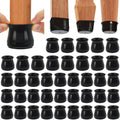BUMACO Chair Leg Floor Protectors Chair Leg Protectors for Hardwood Floors Silicone Pads Covers to Protect Floors Black-40 Pcs Universal L (1-5/16" to 2")