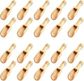 20pc Mini Wooden Spoons，Mini Bamboo Spoons for Bath Salts, tea scoop, Washing Powder spoon，wooden candy spoon