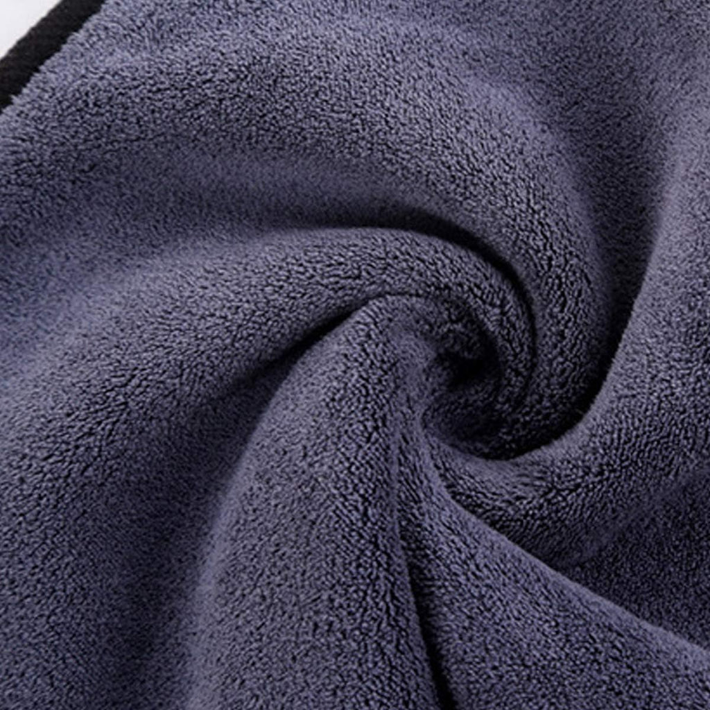 Large Microfiber Drying Towel for Car, Great Thick Soft Plush Towels, 36 x 24inches 800GSM Thickness, Quality, Washable, Absorbency No Scratch Lint Free Drying Towel (36 x 24inches,Grey-Blue,1pack)