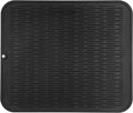 Silicone Dish Drying Mat for Multiple Usage,Easy clean,Eco-friendly,Heat-resistant Silicone Mat for Kitchen Counter or Sink,Refrigerator or Drawer Liner Black 2XL 24 inches x 18 inches