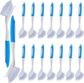 Hsei 20 Pcs Blue Kitchen Scrub Dish Brush Bulk with 11 Inch Anti Slip Handle Cleaning Dish Scrubber with Stiff Bristles Washing Scrub Brushes for Housekeeping for Pots and Pans, Kitchen Sink