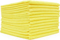 The Rag Company - All-Purpose Microfiber Terry Cleaning Towels - Commercial Grade, Highly Absorbent, Lint-Free, Streak-Free, Kitchens, Bathrooms, Offices, 300gsm, 14in x 14in, Yellow (12-Pack)