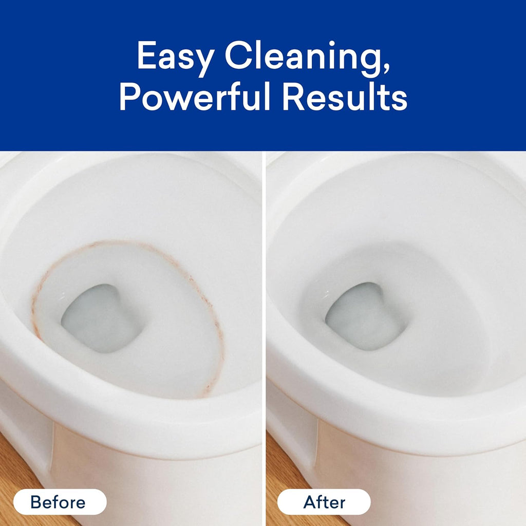 BLUELAND Toilet Bowl Cleaner Tablets, 2-Pack, 28 Count, Peppermint Eucalyptus, Plastic-Free, No Harsh Chemicals, Plant-Based